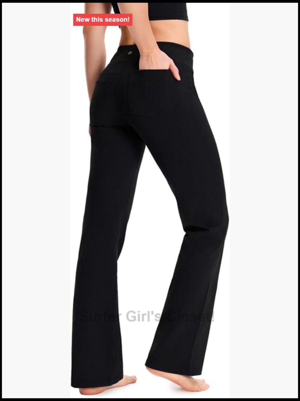 Bootcut Yoga Pants with Back Pockets, Flare Leggings